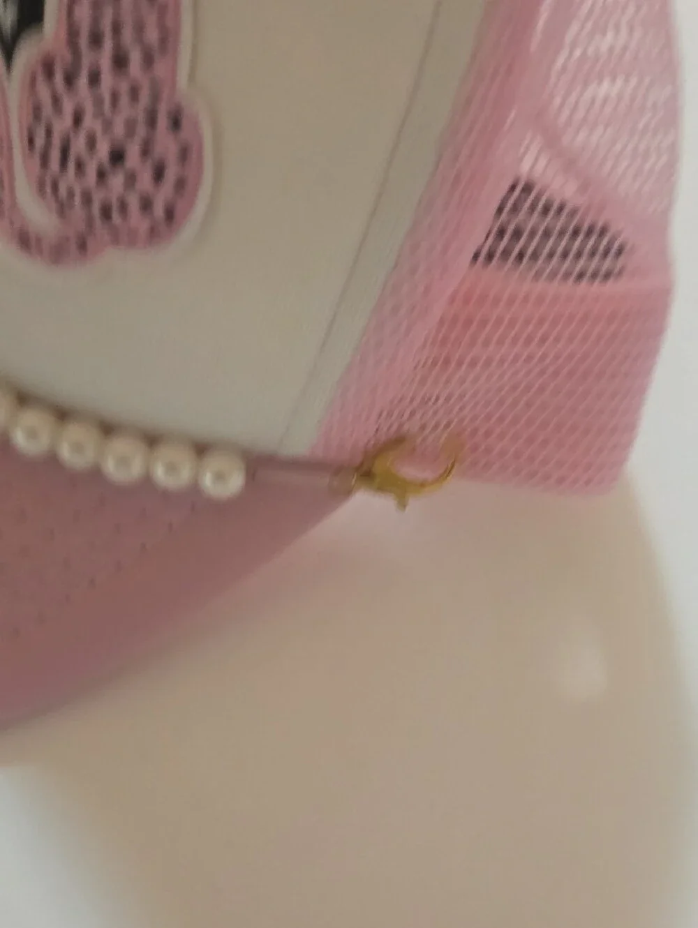 Pink Embellished Trucker Hat with Bow & Leopard Patch Nee Kids Pink